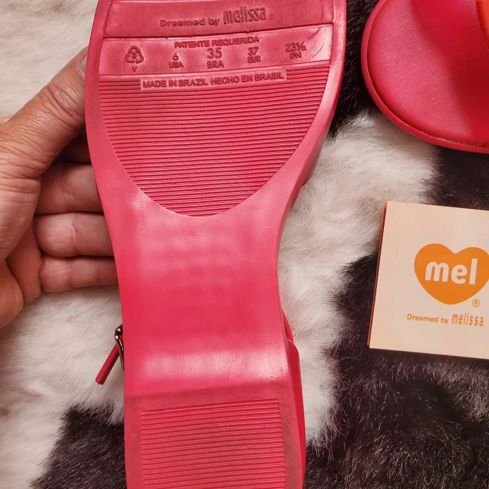 Melissa Sandals, flat, pink/salmon, seize 6 - Picture 4 of 4